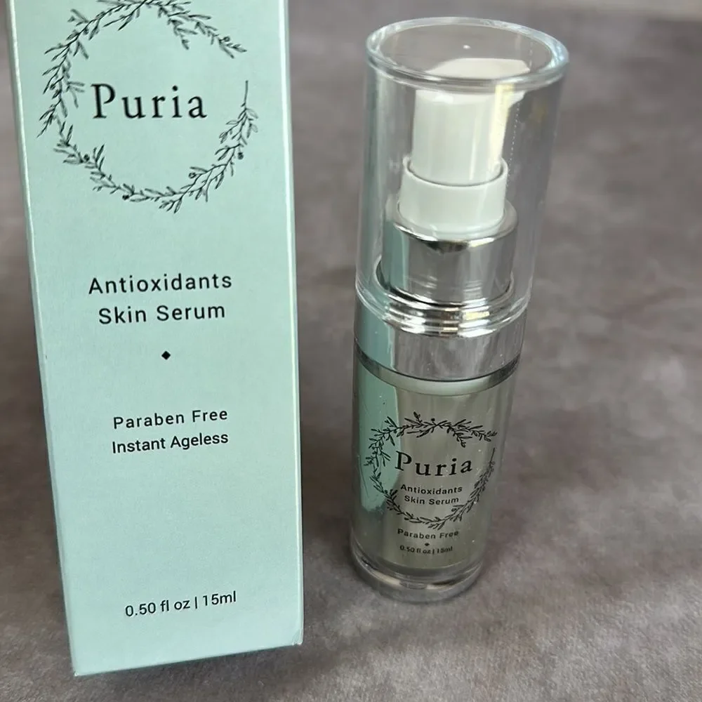 Puria Antioxidants Skin Serum Paraben Free Instant Ageless .50 Oz